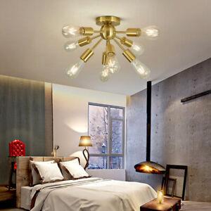 高評価のクリスマスプレゼント おしゃれ シーリングライト 照明 Modern Sputnik Ceiling Light 8 Light Chandelier Brass Living Room Fixture Decor