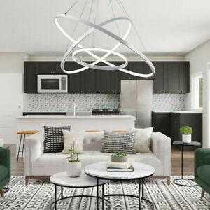 おしゃれ シーリングライト 照明 Modern Led Dimmable Light 3 Ring White Acrylic Pendant Light Living Room Fixture