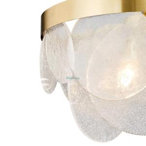 【オンライン限定商品】 おしゃれ シーリングライト 照明 Modern Glass Seashell Chandelier Round Glass Chips Ceiling Pendant Lamp Fixtures