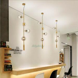 春夏新登場 おしゃれ シーリングライト 照明 Modern 4-Lights Linear Bubble Chandelier Glass Ball Ceiling Pendant Lamp Fixture