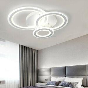 おしゃれ シーリングライト 照明 Modern LED Ceiling Light 3 Ring Flush Mount Living Room Acrylic Panel Fixture