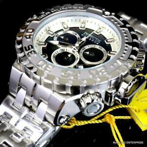 おしゃれ 腕時計 インビクタ インヴィクタ Invicta Reserve Sea Hunter Gen III Swiss Silber Ton Stahl Schwarz 58mm Uhr Neu