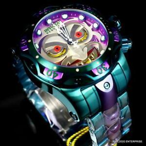 おしゃれ 腕時計 インビクタ インヴィクタ Invicta Reserve Venom DC Comics Joker Green Steel 52mm Swiss Chrono Watch New