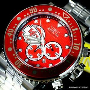 100％品質 City Kansas Diver Pro Grand NFL Invicta インヴィクタ インビクタ 腕時計 おしゃれ Chiefs New Watch 52mm Chronograph Steel 腕時計