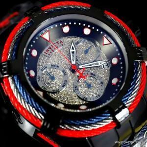 国産品 おしゃれ 腕時計 New Watch 52mm Mvt Swiss Steel Black Diamonds .95CTW Zeus Bolt Reserve Invicta インヴィクタ インビクタ 腕時計