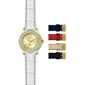 インビクタ Invicta 腕時計 おしゃれ 海外限定 14934 Winter Bliss Angel Gold tone Womens White Leather Strap Watch Set