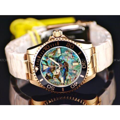 Invicta インヴィクタ Pro Diver レディース 38mm ダイヤモンド アバロン ダイヤル ローズゴールド 腕時計 39427