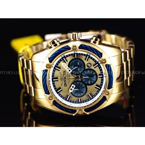 次*ー様 インビクタ メンズ腕時計 ゴールド メンズ ボルト 52mm