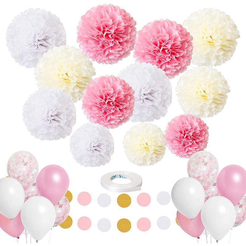 22年最新海外 ペーパーポンポン ペーパーフラワー 花紙 七夕飾り 飾り付け 飾り 誕生日 Lihao 27個セット お祭 パーティーグッズ パーティー飾り その他パーティーグッズ Www We Job Com