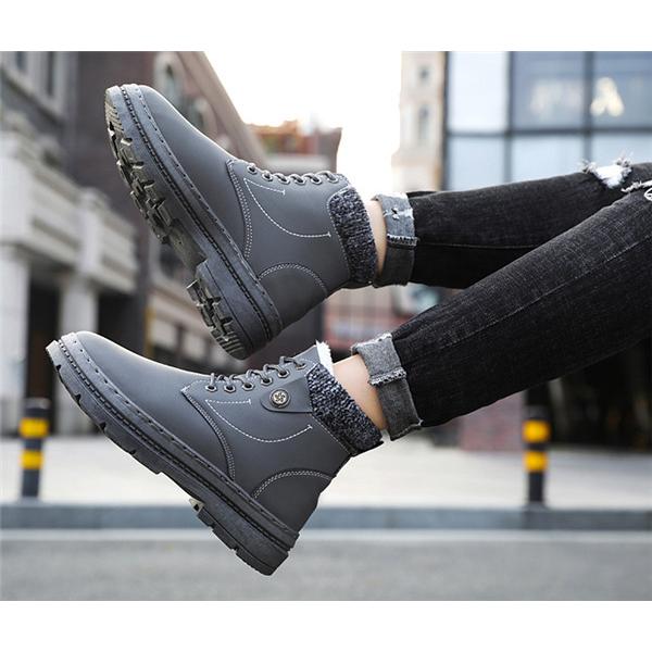 靴 メンズ マーティンブーツ 裏起毛 防寒靴 防滑 防寒 厚底 雪用 ショート ブーツ 通学 通勤 防水 防滑 雨 冬用ブーツ 雪対応 アウトドア Rw02oct Snowboots04 Prince Store 通販 Yahoo ショッピング