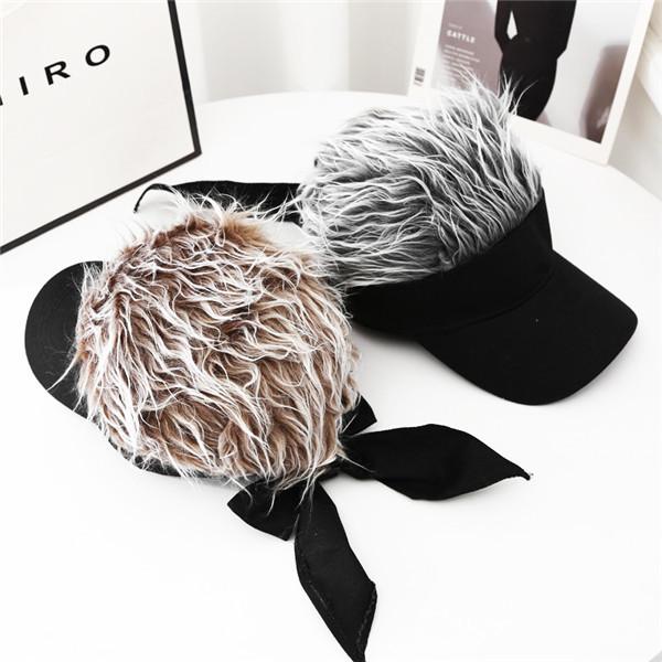 フレアバイザー サンバイザー テニス ゴルフ おすすめ ファッション メンズ ウィッグ 付き帽子 バイザー 髪の毛のような フサフサ帽子 Rw03june Cap02 Prince Store 通販 Yahoo ショッピング