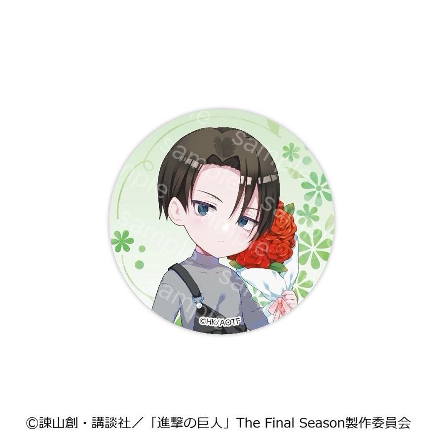 進撃の巨人　缶バッジ　リヴァイ　エレン　バースデー 10/16 発送予定】 進撃の巨人 ミニキャラ缶バッジ エレンバースデーVer