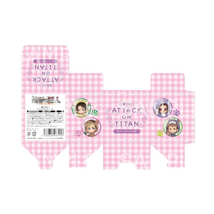 予約 07/28 発送予定】 進撃の巨人 缶バッジ (ケモミミパーカー)BOX B