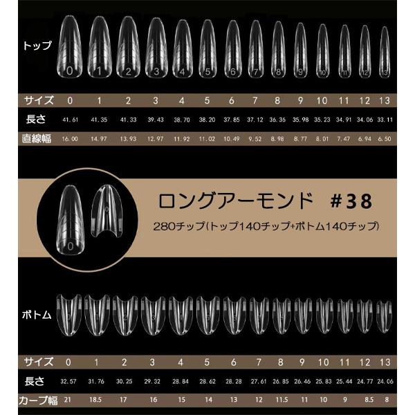 サンドイッチドュアルフォーム 140セッ ト長さだし ロングネイル 長さ