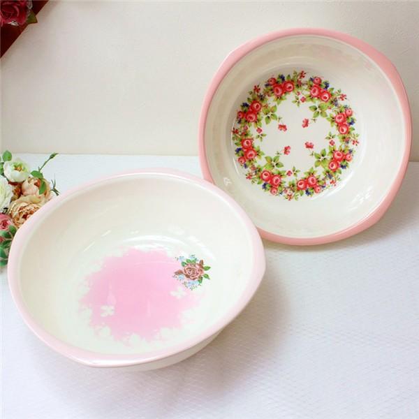 卸売り おしゃれ 割れない キッチンボウル 薔薇 洗い桶 キッチン クラシカルローズ柄 桶 メラミン樹脂 シンク コンロ用品