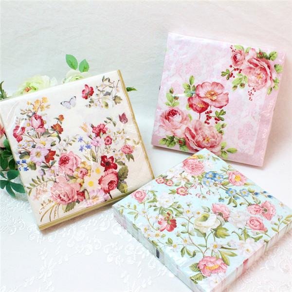 ペーパーナプキン 北欧 花 ローズローズ おしゃれ 北欧 デコパージュ 薔薇 バラ 紙ナプキン 20枚入り 211101340