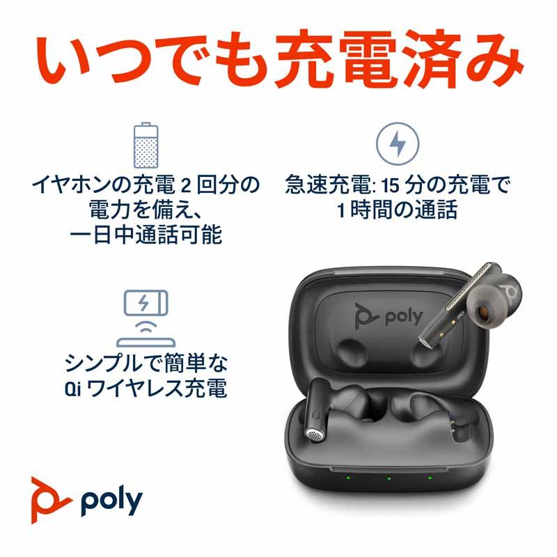 Poly （在庫限り）Poly VOYAGER FREE 60 UC ワイヤレスヘッドセット 