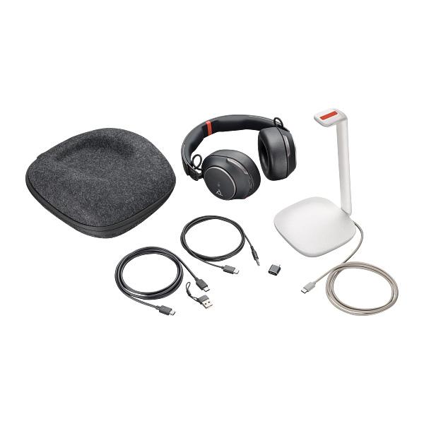 （在庫限り）[アウトレット]Poly Voyager Surround 85 USB-C +C/A +CHS MS ワイヤレスヘッドセット Microsoft Teams認定モデル 8G7T8AA ヘッドホン 処分特価の画像