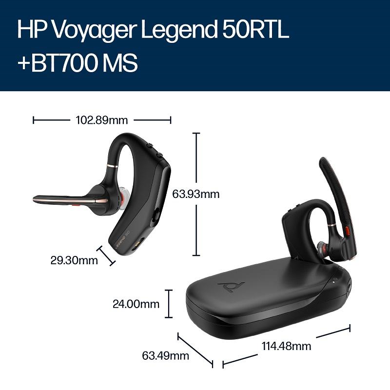 Poly Poly Voyager Legend 50RTL +BT700 MS CP Bluetooth ヘッドセット