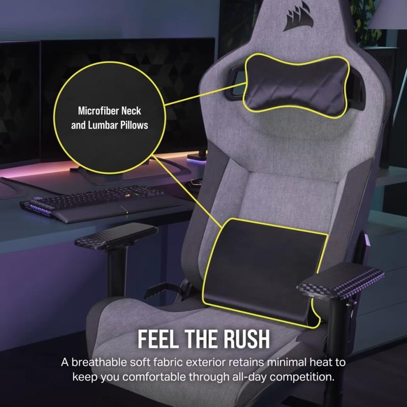 CORSAIR（コルセア） CORSAIR T3 RUSH 布製素材 ゲーミングチェア 