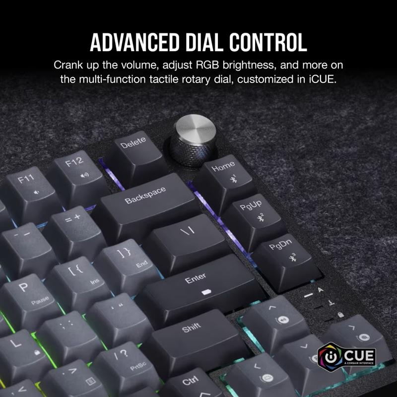 CORSAIR K65 PLUS WIRELESS 75% RGB メカニカルゲーミングキーボード テンキーレス 日本語配列 ブラック/グレイ CH-91D401L-JP ゲーミングキーボード コルセア_5
