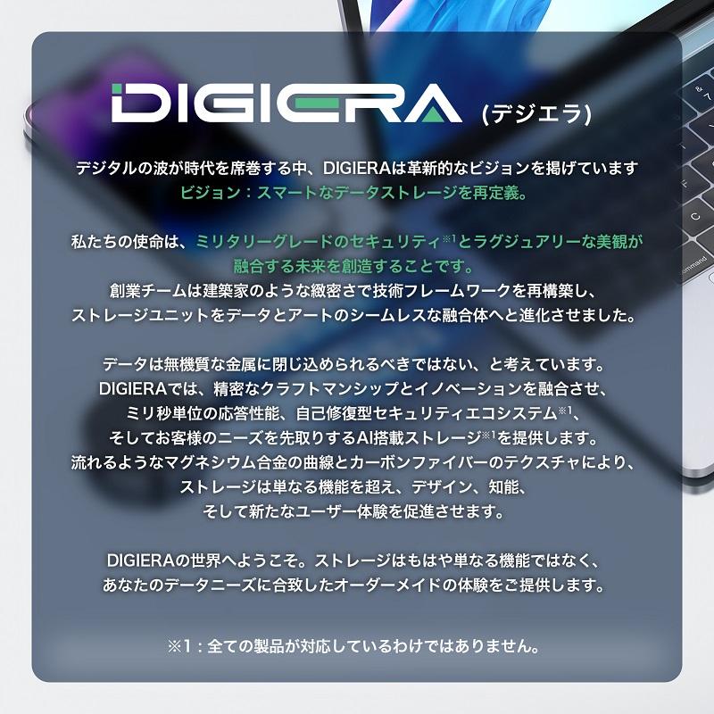 DIGIERA マグネティックポータブル SSD 2TB USB 3.2 Gen2x2 Type-C対応 最大読込2000MB/s 全3色 DGLPS2000MT02シリーズ 外付け マグネット ポータブルの画像