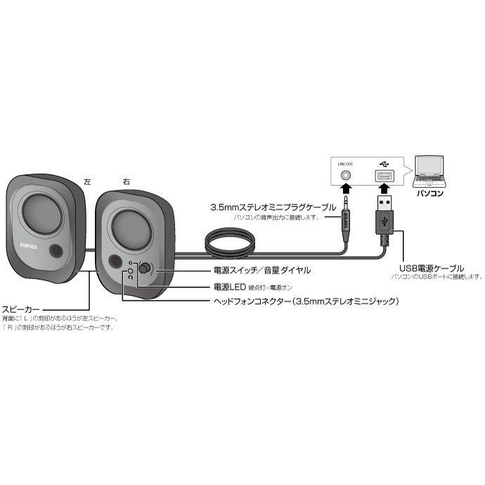 Edifier PC用USB給電スピーカー R12Uシリーズ 全3色 ED-R12U エディファイアー エディファイヤー PCスピーカー USB給電 PC 国内正規品 新生活 | ブランド登録なし | 07