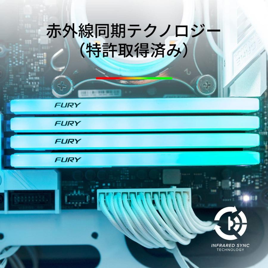 【メーカー取り寄せ】 キングストン FURY Beast DDR4 RGB Special Edition ゲーミングメモリ 32GB (16GB×2枚組) 3200MT/s CL16 DIMM KF432C16BWAK2/32｜princetondirect｜04