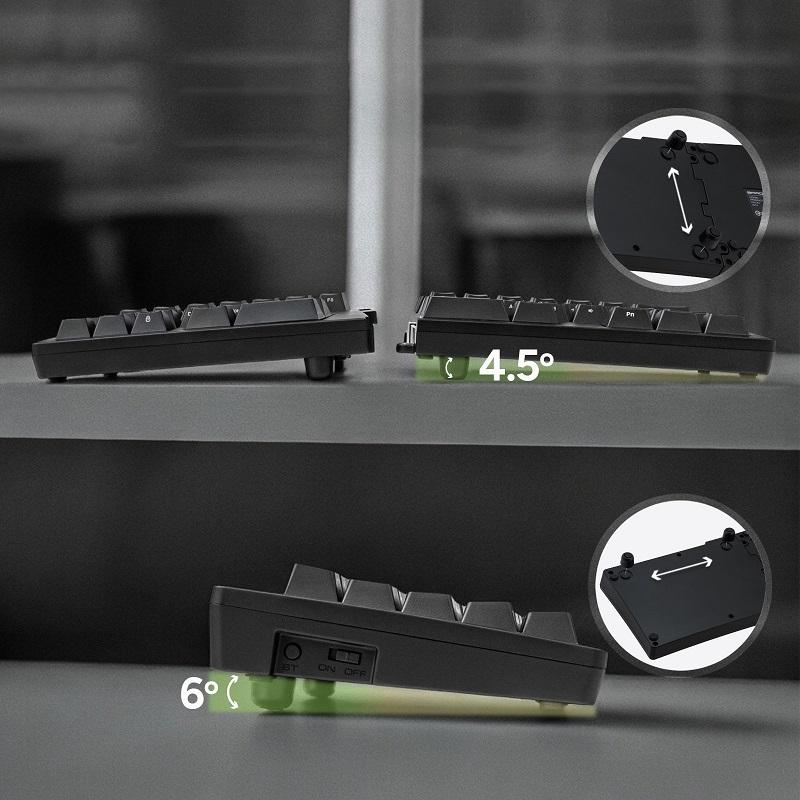 【無線分割キーボード】MISTEL MD600A-YUSPBBLTH Bluetooth・ホットスワップに対応し、吸音シートも内蔵