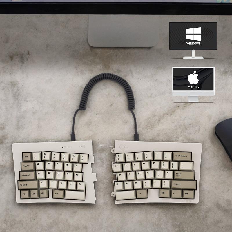 【再生品・保証なし・箱無し】【訳あり】Mistel Barocco MD600 Alpha Rhino 無線 キーボード 英語 US 配列 静音赤軸 クリア軸 OML-MD600ABT-Uシリーズ ミステル | MISTEL | 12