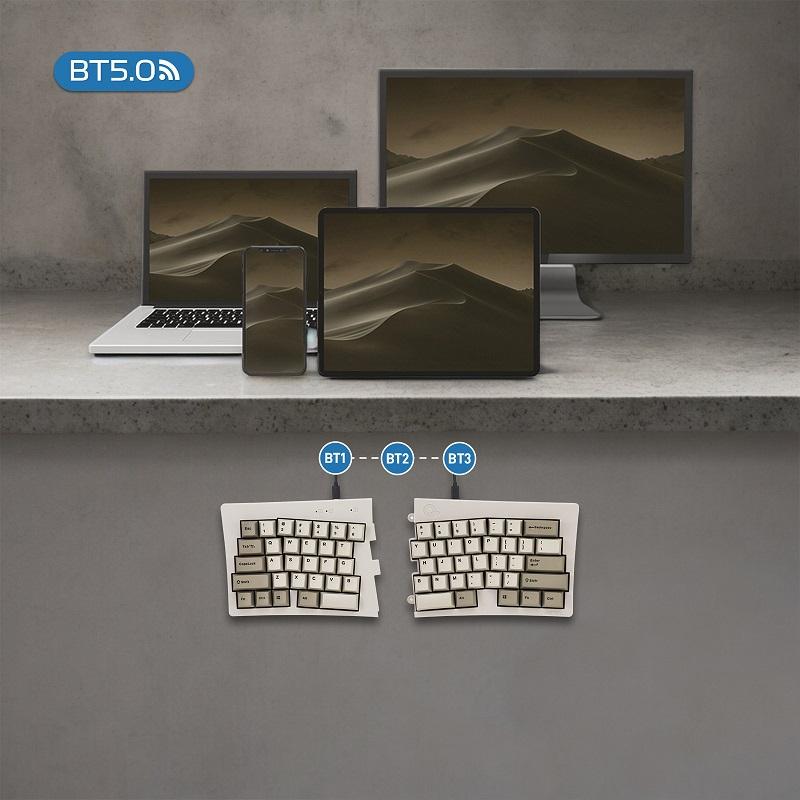 【再生品・保証なし・箱無し】【訳あり】Mistel Barocco MD600 Alpha Rhino 無線 キーボード 英語 US 配列 静音赤軸 クリア軸 OML-MD600ABT-Uシリーズ ミステル | MISTEL | 09