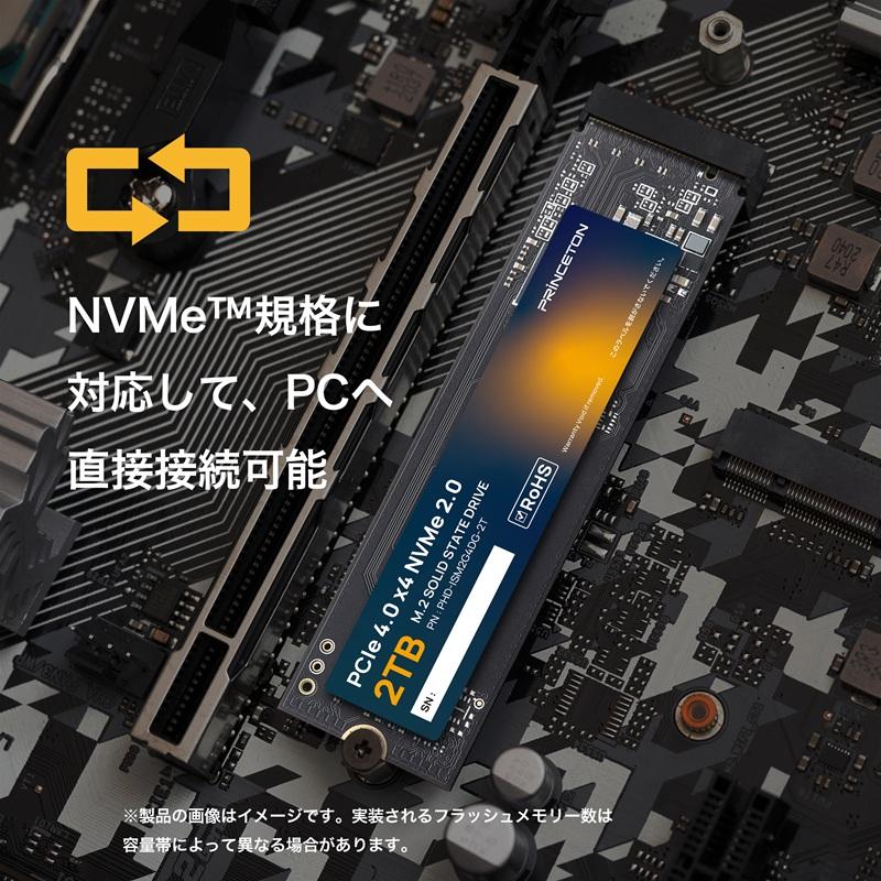 PRINCETON　内蔵型SSD　PHD-ISM2G4DG-512　512GB PRINCETON（プリンストン） M.2 PCIe 4.0 x4 NVMe 2.0 対応 内蔵型SSD