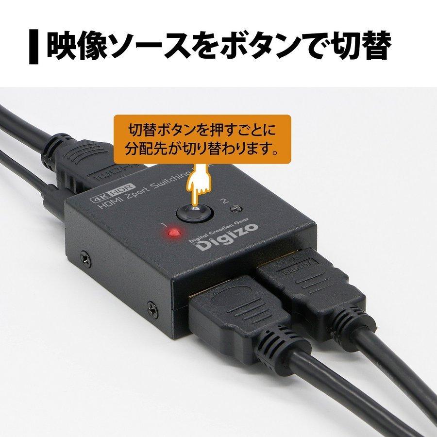 PRINCETON（プリンストン） Digizo 4K HDR@60p対応 2ポートHDMI切替器