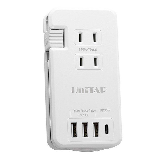 プリンストン Unitap PD30W対応 USB給電機能付きマルチタップ ホワイトAC 3口/Type−A 3ポート/Type-C 1ポート PPS-PD30A3C  電源タップ 延長コード コンセント | PRINCETON | 01