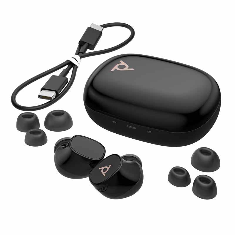 Poly Voyager Free 20 ワイヤレス ヘッドセット 左右各3つの