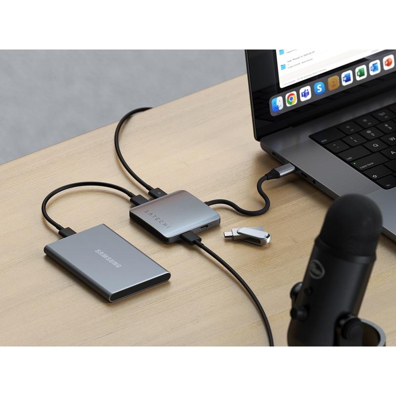 SATECHI Satechi 4-Port USB-C Hub with PD (4ポートUSB-C ハブ WITH