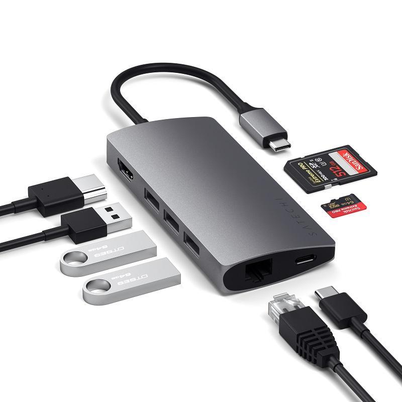 SATECHI Satechi USB-C Multi-Port Adapter 4K with Ethernet V2 SATECHI Satechi USB-C Multi-Port Adapter 4K with Ethernet V2