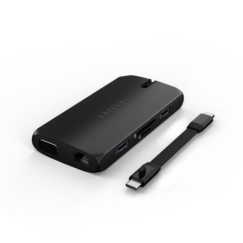 Satechi On-The-Go 9-in-1 USB-Cハブ (ブラック) SATECHI （在庫限り）Satechi USB-C On-the-Go Multiport