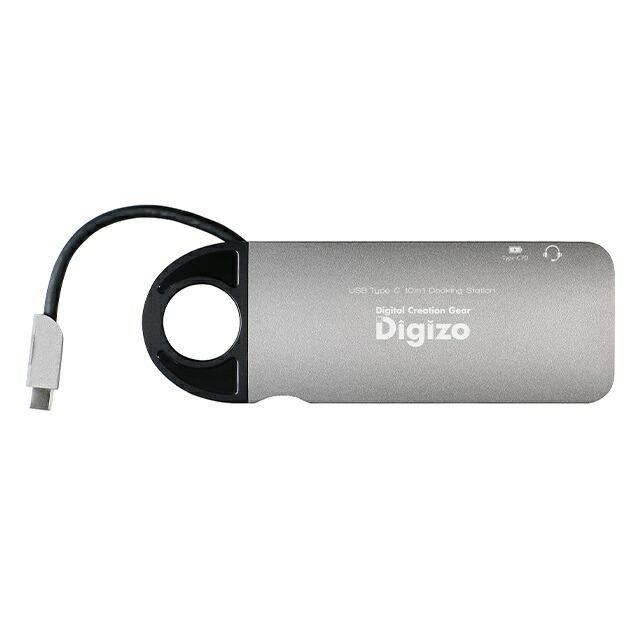 プリンストン Digizo 10in1 PD対応 Type-C ドッキングステーション シルバー PD3.0 PD60W対応 PUD-CDOC10 デジゾウ HDMI 4K VGA LAN USB 3.0 SD テレワーク | PRINCETON | 01