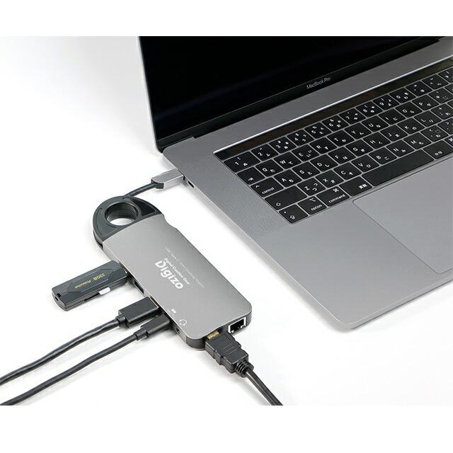 プリンストン Digizo 10in1 PD対応 Type-C ドッキングステーション シルバー PD3.0 PD60W対応 PUD-CDOC10 デジゾウ HDMI 4K VGA LAN USB 3.0 SD テレワーク | PRINCETON | 10