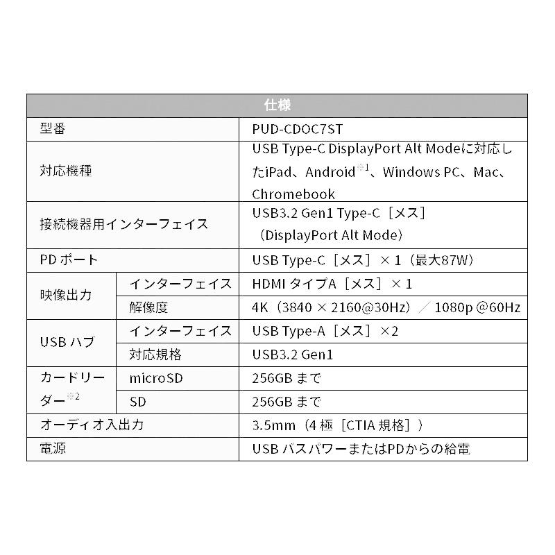 プリンストン Digizo 7in1スタンド型ドッキングステーション PUD-CDOC7ST  スタンド タブレットスタンド デュアルモニター PD USB HDMI SD microSD 新生活 | PRINCETON | 10