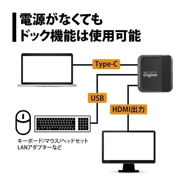 プリンストン Digizo PD65W給電対応パワードッキングステーション HDMI出力付 ブラック PUD-PD65G1H フルHD PD3.0 窒化ガリウム GaN パワーデリバリー 新生活 | PRINCETON | 07