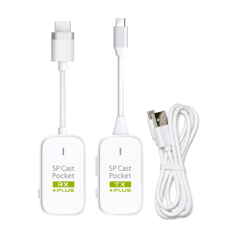 SP Cast Pocket Plus AirPlay / Miracast 受信機能対応 ワイヤレス USB-C to HDMI (親機/子機セット) SC-POCKETPLUS-C1R1 ミラーリング | PRINCETON | 02