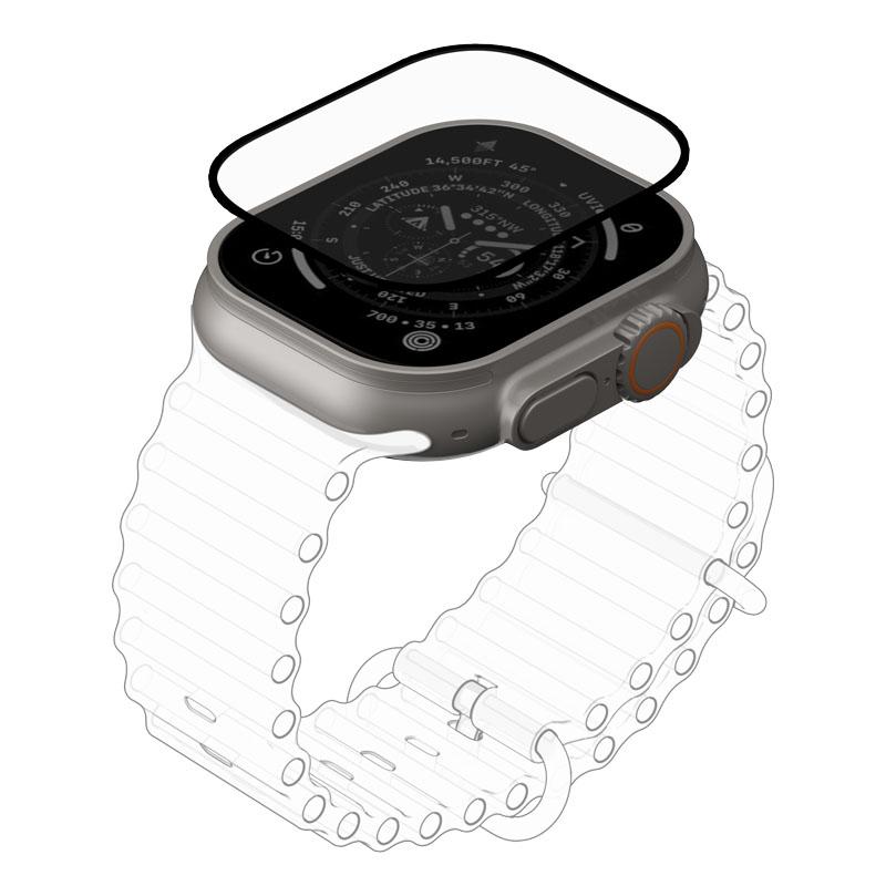 UAG Apple Watch 49mm用 スクリーンシールドプラス 2重強化ガラス UAG-AWGS49-IC/BK フチあり ユーエージー フィルム アップルウォッチ ultra 2 ultra 反射防止｜princetondirect｜03