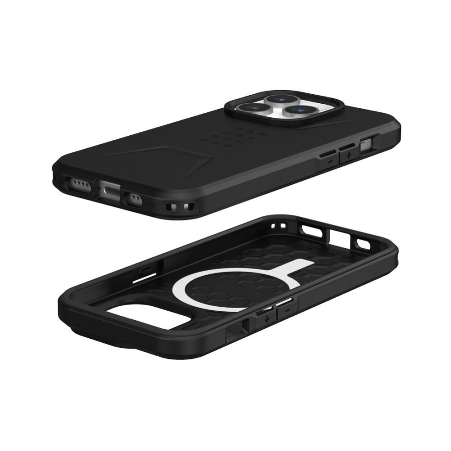 UAG iPhone 15 Pro用 MagSafe対応ケース CIVILIAN ソリッドデザイン 全4色 耐衝撃 UAG-IPH23MA-CMSシリーズ 6.1インチ ユーエージー アイフォン15pro カバー｜princetondirect｜08