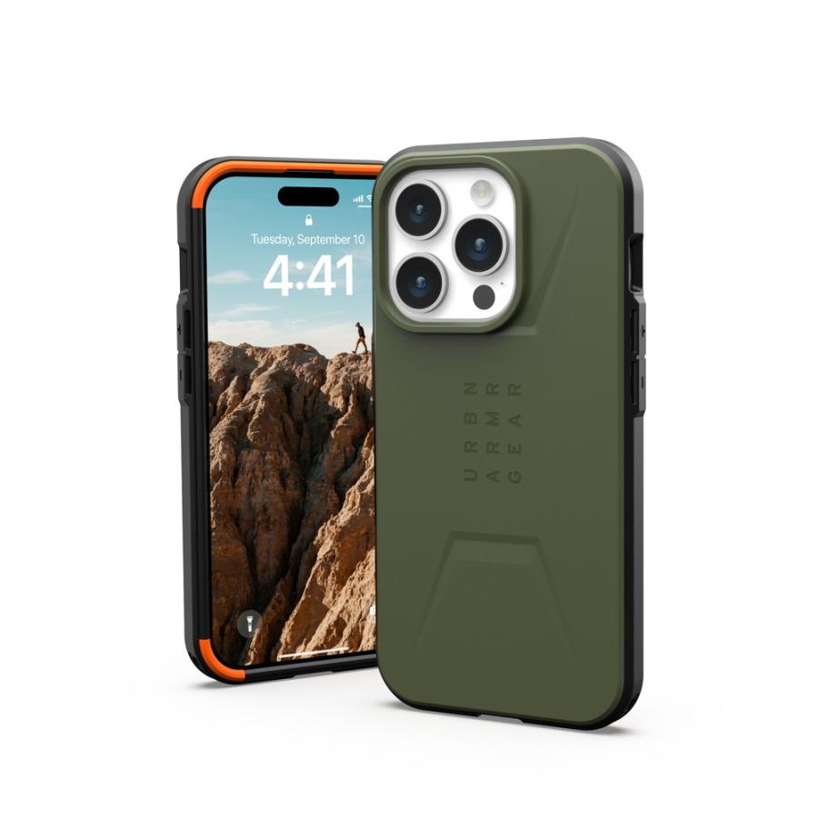 UAG iPhone 15 Pro用 MagSafe対応ケース CIVILIAN ソリッドデザイン 全4色 耐衝撃 UAG-IPH23MA-CMSシリーズ 6.1インチ ユーエージー アイフォン15pro カバー｜princetondirect｜09