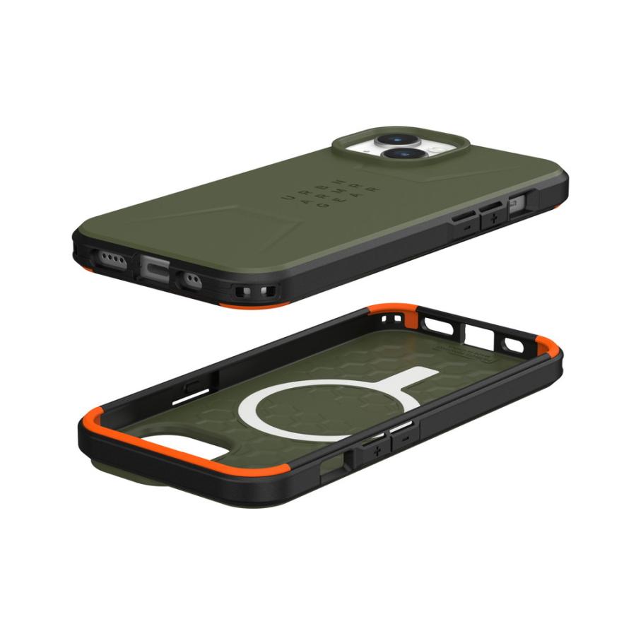UAG iPhone 15用 MagSafe対応ケース CIVILIAN ソリッドデザイン 全2色 耐衝撃 UAG-IPH23MB-CMSシリーズ 6.1インチ ユーエージー アイフォン15 カバー｜princetondirect｜09