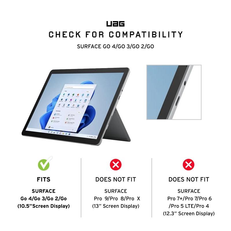 （在庫限り）UAG Surface Go 4/Go 3/Go 2/Go用ケース PLASMA HEALTHCARE ホワイト/グレイ ハンドストラップ アルコール除菌対応品 耐衝撃 UAG-SFGOHSS-WH/GY｜princetondirect｜03