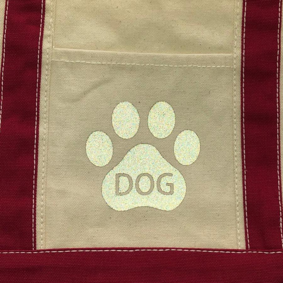 お散歩バッグ 犬 わんちゃん 反射 キャンバスバイカラートート 夜間交通安全 |  | 04