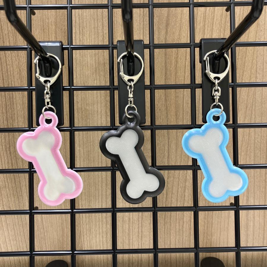 反射　キーホルダー　マスコット　わんちゃん　犬　骨　 | 